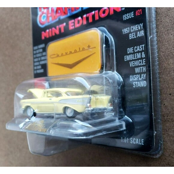 1996 Racing Champions MINT EDITION 1957 CHEVY BEL AIR CHEVROLET Pearl Yellow #21 - Picture 10 of 14